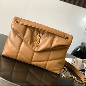 Yves Saint Laurent Lambskin Monogram Loulou Puffer  Shoulder Bag
